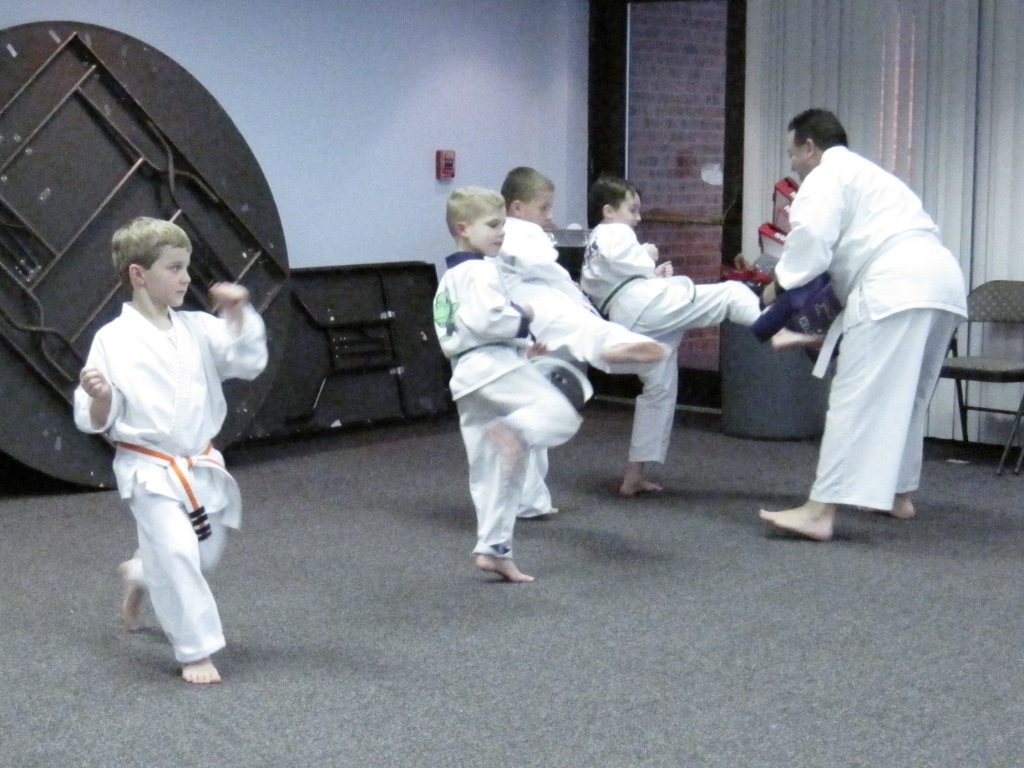 Practicing a kick Practicing a kick